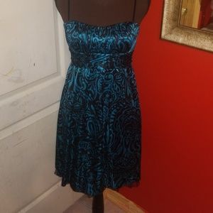 (2 for $10)Size M black and turquoise party dress